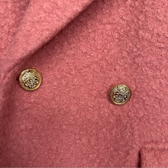 BCBGMaxAzria  Peony Dusty Rose Pink Double Breasted Winter Overcoat Pea Coat S - Picture 5 of 12